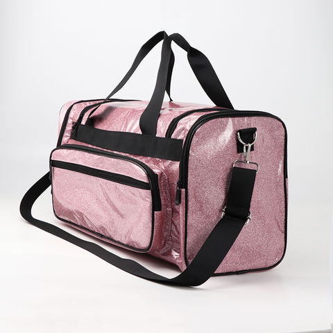 Waterproof Overnight Spend A Night Bag Woman Travelling Loading Glitter  Pink Duffle Oxford Bags