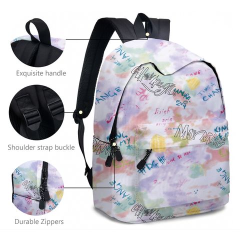Backpack Artist Graffiti Students School Bag Extra Large Girls