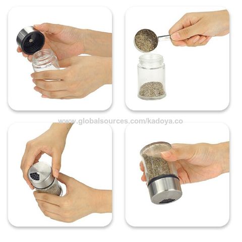 Salt Shaker or Pepper Shaker with Adjustable Pour Holes