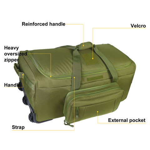 Buy Wholesale China Military Wheeled Deployment Bag Tactical Heavy Duty  Duffel Bag Trolley Bag & Tactical Wheeled Deployment Bag at USD 27.5