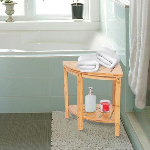 Banco de ducha de madera para baño grandes taburetes de baño  antideslizantes para ancianos al aire libre, hogar, spa, baño, taburete de  madera para
