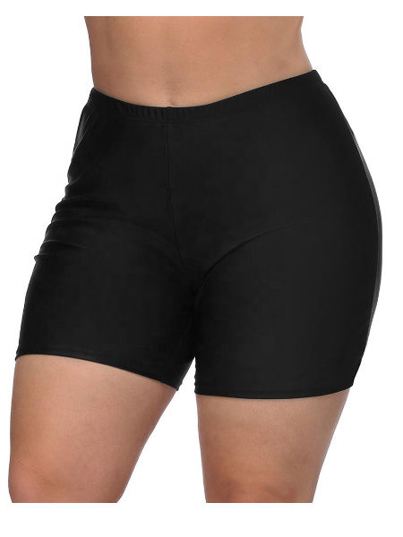 Women's Bikini Bottoms Black Plus Size Women Polyester Fabric High ...