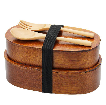 Wooden Lunch Box Set Japanese Bento Boxes Picnic Dinnerware Kit for School  Food Container Sushi Case with Tableware Lunchbox