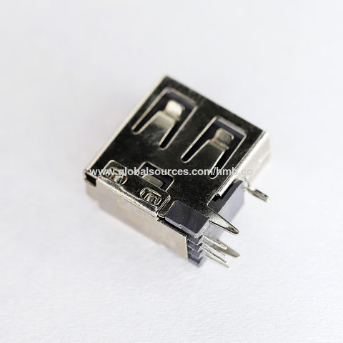 China Short Body Flat Straight Pin Plug-in Black Glue USB Base on ...