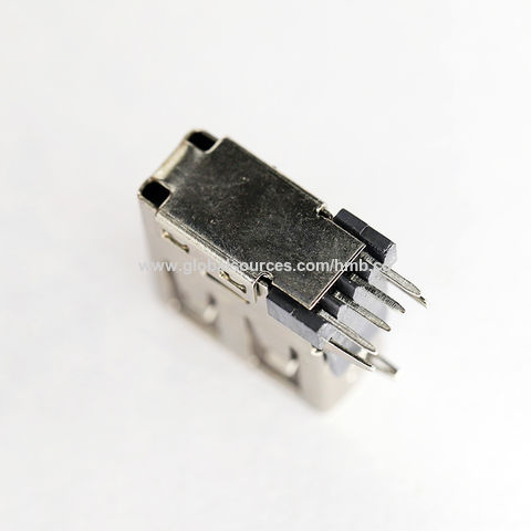 China Short Body Flat Straight Pin Plug-in Black Glue USB Base on ...