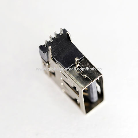 China Short Body Flat Straight Pin Plug-in Black Glue USB Base on ...