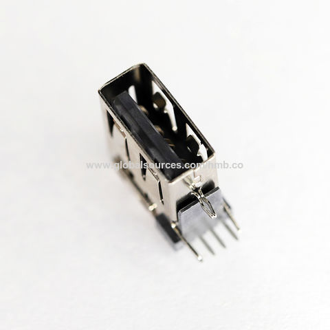 China Short Body Flat Straight Pin Plug-in Black Glue USB Base on ...
