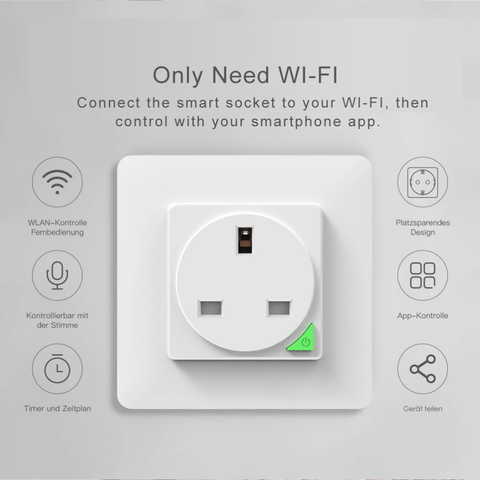 Tuya Smart Life US Plug 15A 2.4ghz WiFi Only Remote Voice Control Timer WiFi Smart Socket for Alexa Google Home