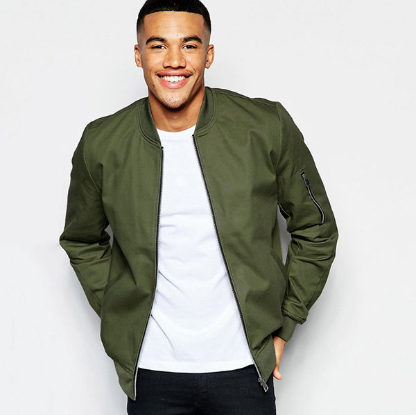 Buy Wholesale China Wholesale Army Green Military Bomber Nylon Jacket For Men & Men Zip Jacket Active Wear at USD | Global Sources