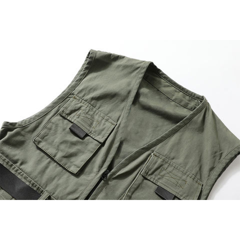SECURITY' Embroidered & Printed Black Tactical Multi Pocket Vest