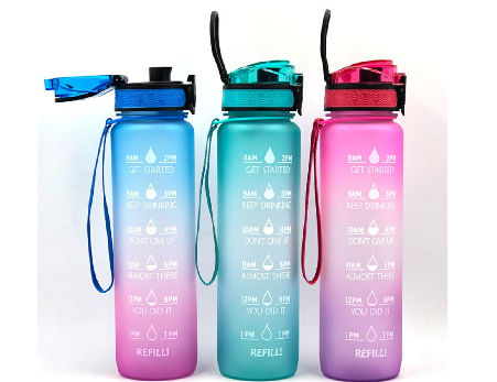 New 400ml Running Water Bottle Hiking Water Holder Fitness Water Bottles  With Dust Cover Water Bag