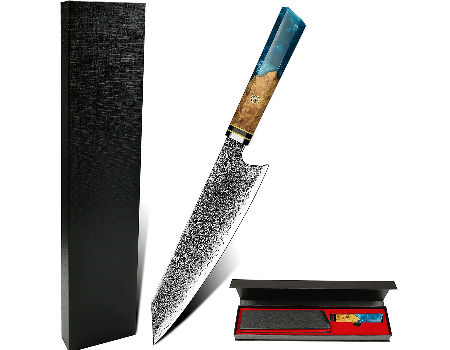 Cuchillo de Chef de cocina de acero de Damasco, cuchillo japonés  profesional para carne, pescado, rebanado