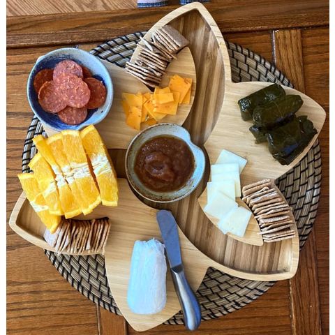 Bamboo Lotus Serving Board, Pretty Serving Boards