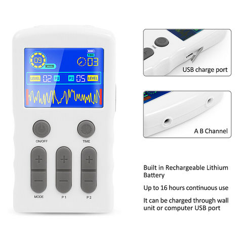 Electric Pulse Massager Tens EMS Muscle Stimulator 12Modes Digital Therapy  Machine Massager Pain Relief Tool Health Care Machine