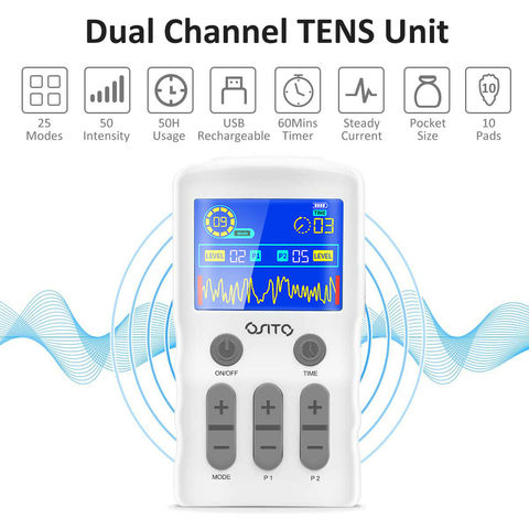 Electric Pulse Massager Tens EMS Muscle Stimulator 12Modes Digital Therapy  Machine Massager Pain Relief Tool Health Care Machine