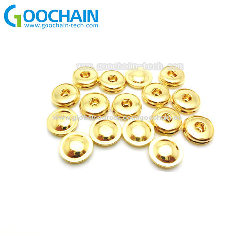 China ECG EKG conductive button, button electrode, gold-plated ...