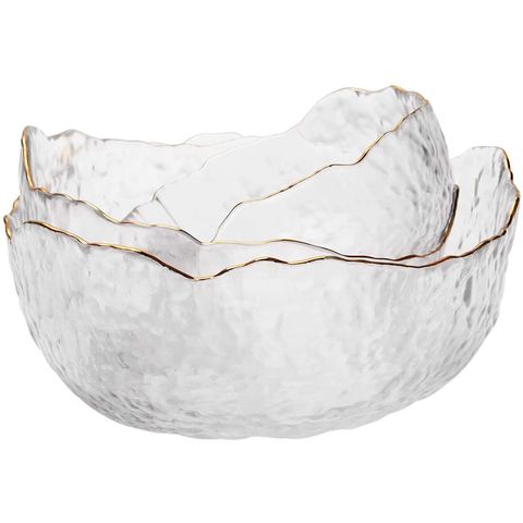 Buy Wholesale China Glass Salad Bowl, Golden Edge, Large Glass Bowl, 4  Different Colors 3 Size For Choosing & Salad Bowl at USD 1.33