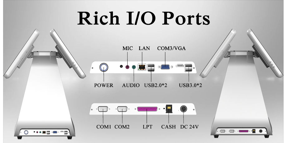 China All in one touch screen pos terminal 15.6 inch, Android Windows ...