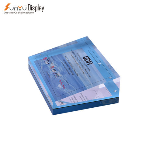 Custom Acrylic Sign Block Display Brand Plexiglass PMMA Logo Block