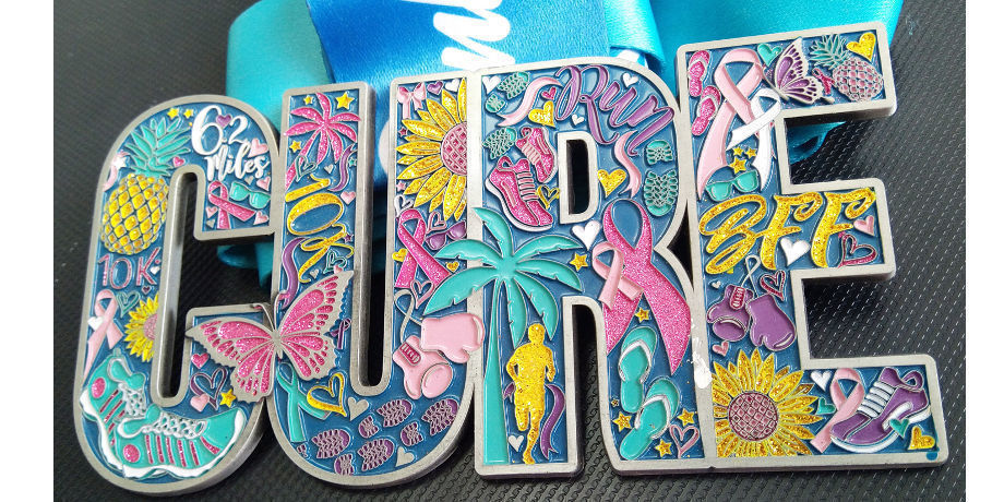 Chiangkhong Ultra Marathon medal for 104KM finisher UV printing supplier