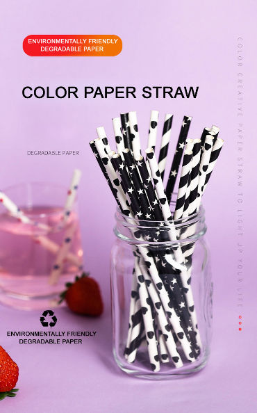 Purple Bendy Paper Straws