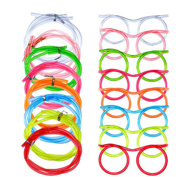 Buy Wholesale China Crazy Straws Plastic Straws Funky Glasses