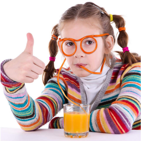 Kids Crazy Straws Drinking Party Fun emoji Drink Coloured Twisty Curly  Novelty