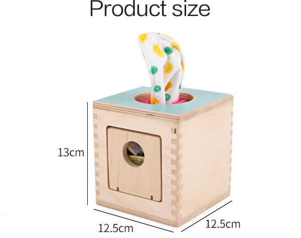 China Wooden Tissue Box Baby Learning Montessori Eco Spinning Cloth 