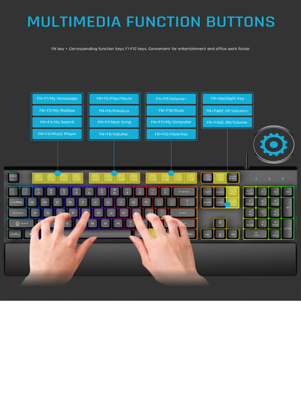 China New arrivals Computer wired waterproof keyboards on Global