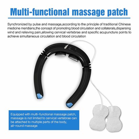 EMS Electric Neck Massager Lcd Display Cervical Massage Patch Low Frequency  Pulse Muscle Stimulator Pain Relief Relaxation
