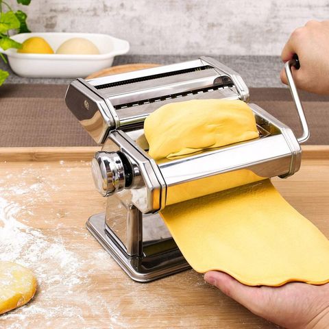Home Kitchen Stainless Steel Pasta Maker Noodle Making Dough Roller Cutter  Machine 