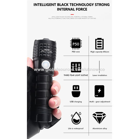 Buy Wholesale China Aluminum Retractable Flashlight Waterproof Aa