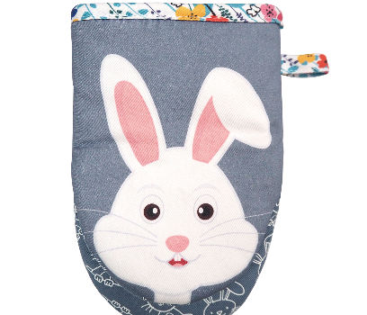 Buy Wholesale China Children Mini Glove Rabbit Printed Silicone Oven Mitt  With Hang Loop Kitchen Heat Resistant Mitts & Kids Oven Mitts at USD 1.2