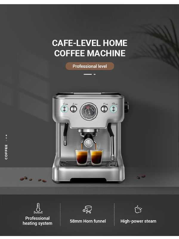 Coffee Maker Machine Espresso Cappuccino Proffesional 1250 W Digital Barista 