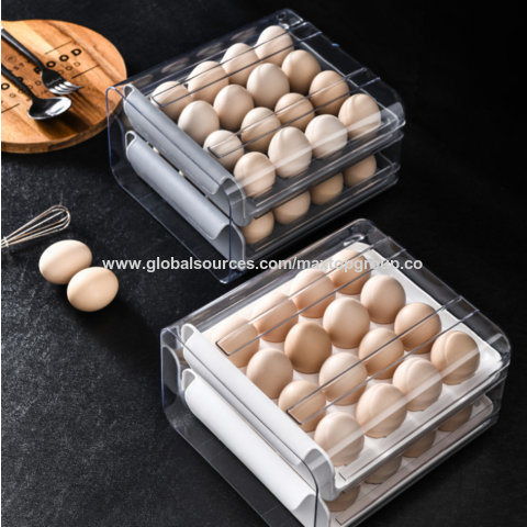 Refrigerator Egg Tray, 40 Grids/2 Layers Refrigerator Egg Holder, Refrigerator  Egg Drawer, Refrigerator Fresh Egg Storage Box (1 Piece)