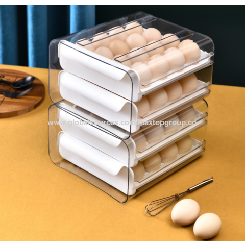 Buy Wholesale China Kitchen Plastic Egg Holder Fridge Organizer With Lid Refrigerator  Egg Storage Container & Fridge Egg Holder at USD 3.85