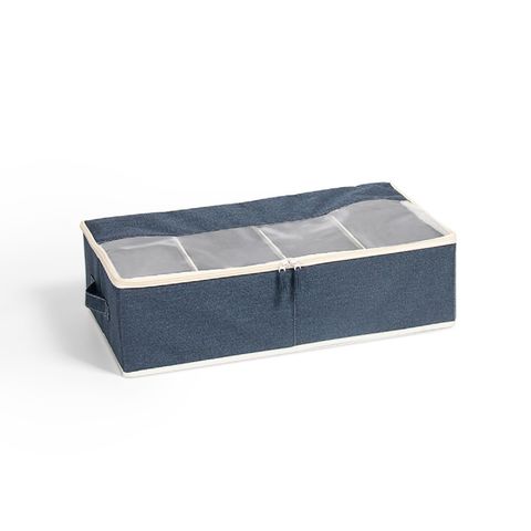 Wholesale Waterproof Clothing Storage Box With Transparent Window Foldable  Dust-proof Organizer blue From China