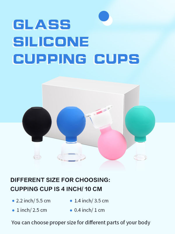Facial Cupping Cup for Wrinkles - Glass Face Cupping Suction Massage Cup for Anti Aging supplier