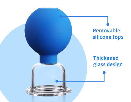 Facial Cupping Cup for Wrinkles - Glass Face Cupping Suction Massage Cup for Anti Aging supplier