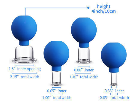 Facial Cupping Cup for Wrinkles - Glass Face Cupping Suction Massage Cup for Anti Aging supplier