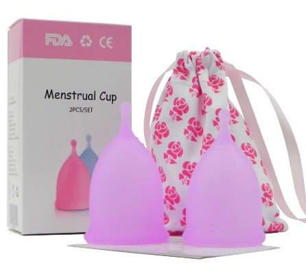 CE 100% Medical Silicone Female Reusable Silicone Menstrual Cup Period ...