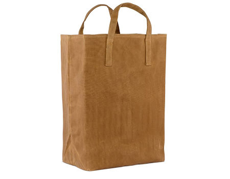 Eco Super Strong Vintage Fabric Double Handbag Trendy Reusable Shopping Bag Waxed Canvas Tote Bag supplier