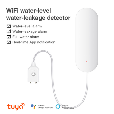 China Tuya WiFi Water Leakage Detector Waterproof Water Leak Flow ...