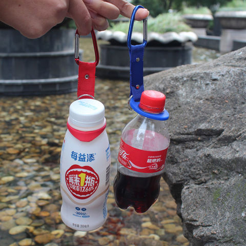 4 PCS Water Bottle Clip, Water Bottle Holder for Backpack Belt Hiking, Clip  for Bottle Hanger Hanging Buckle Nylon Plastic Outdoor Camping Traveling