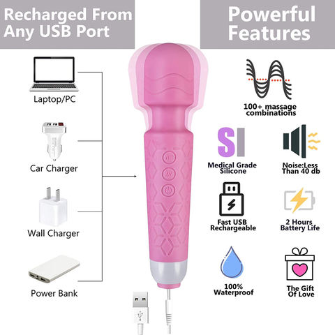 Buy China Wholesale Newest 8 Speeds 20 Vibration Modes Female Sex Toy  Cordless ​long Wand Massager 2021 & Body Massager $5.37