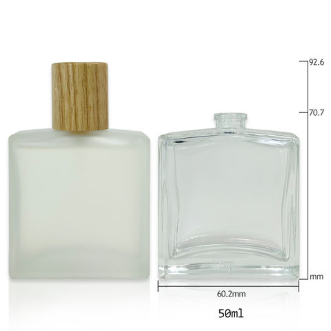 China 50ml 100ml Gradient Blue Premium Square Glass Perfume Bottle factory  and suppliers