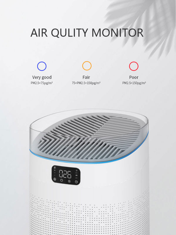 Digital Display Air Clean Purifiers For Home Anion with 4 Modes Adjustment US 