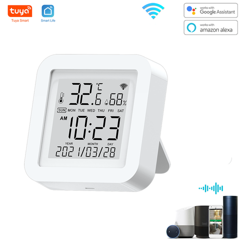 Buy Wholesale China Tuya Smart Life Wireless Digital Lcd Display Thermometer  Home Wifi Temperature Humidity Sensor & Wifi Temperature Humidity Sensor at  USD 18.59