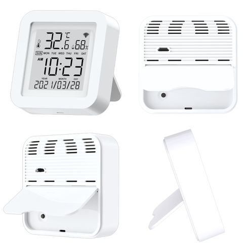 Buy Wholesale China Tuya Smart Life Wireless Digital Lcd Display  Thermometer Home Wifi Temperature Humidity Sensor & Wifi Temperature Humidity  Sensor at USD 18.59