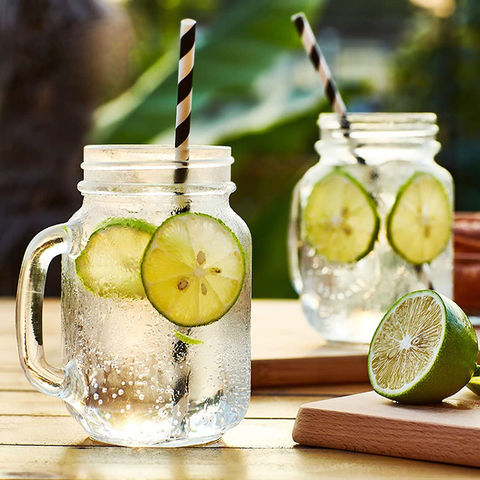 500 Ml Glass Mason Jar, Juice Soft Cold Drinks Mason Mug, Units Per Pack: 1